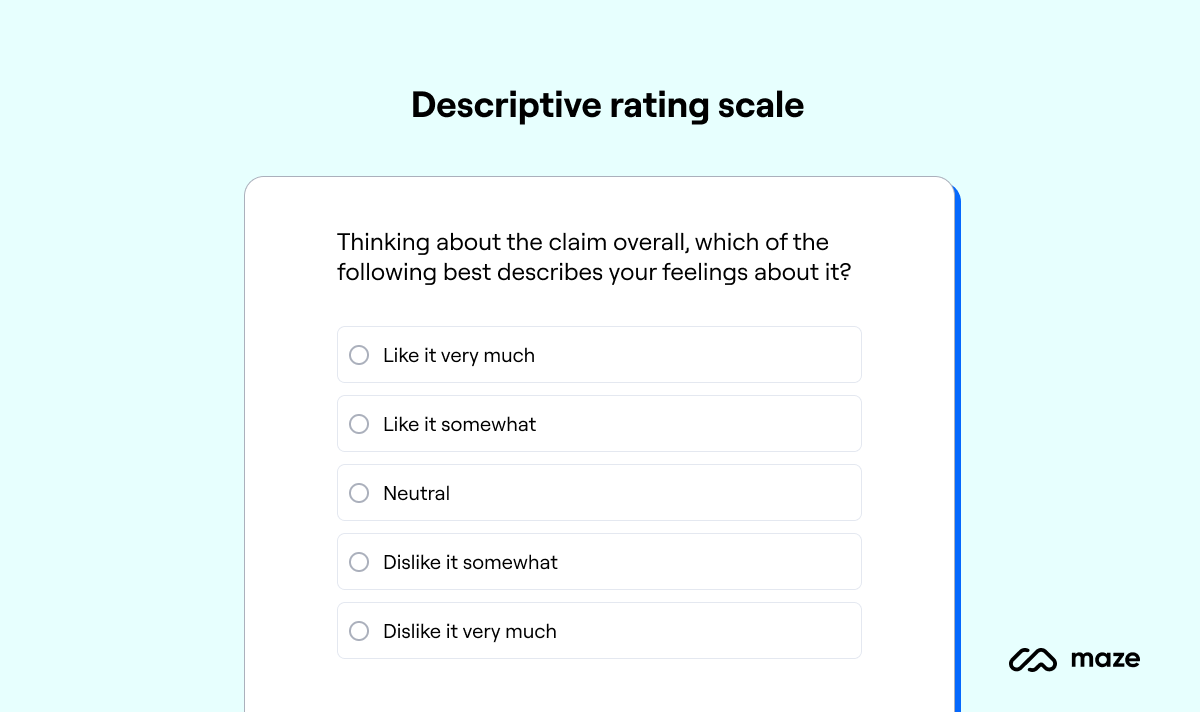 descriptive rating scale