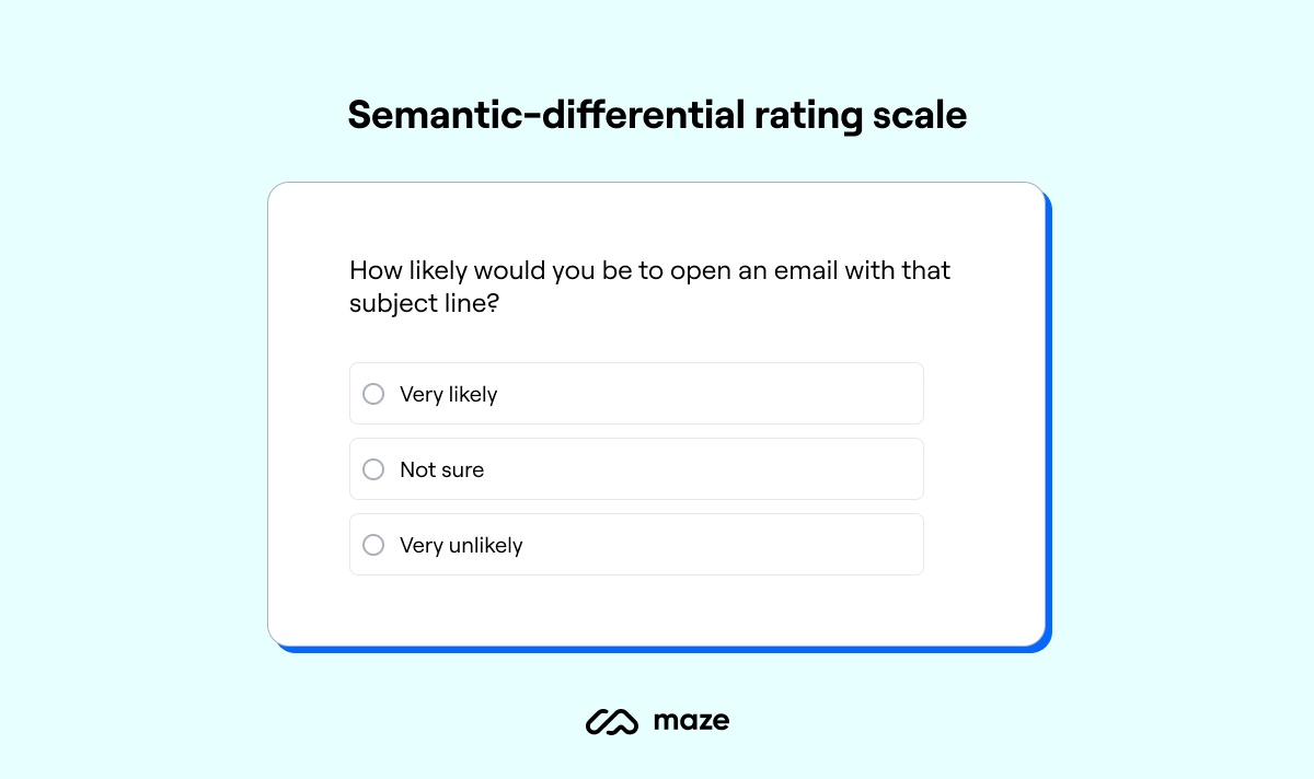 semantic differential rating scale