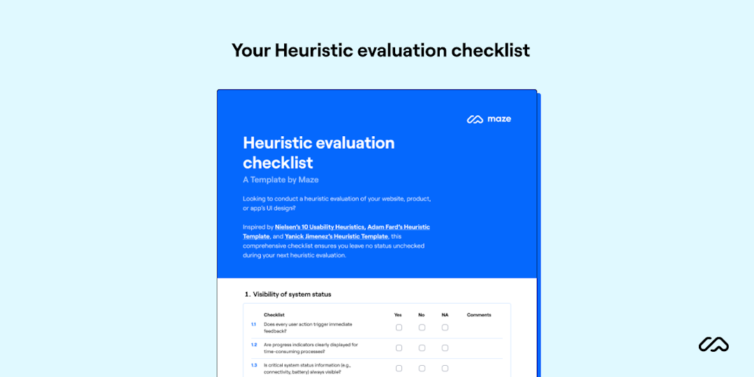How to Conduct a Heuristic Evaluation: Your Free Checklist | Maze