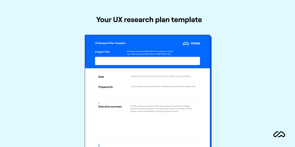 ux research plan template