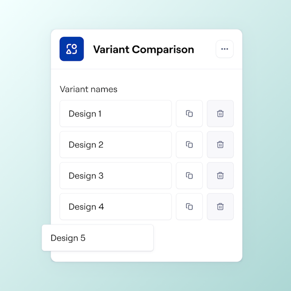 Design variant comparison with Maze