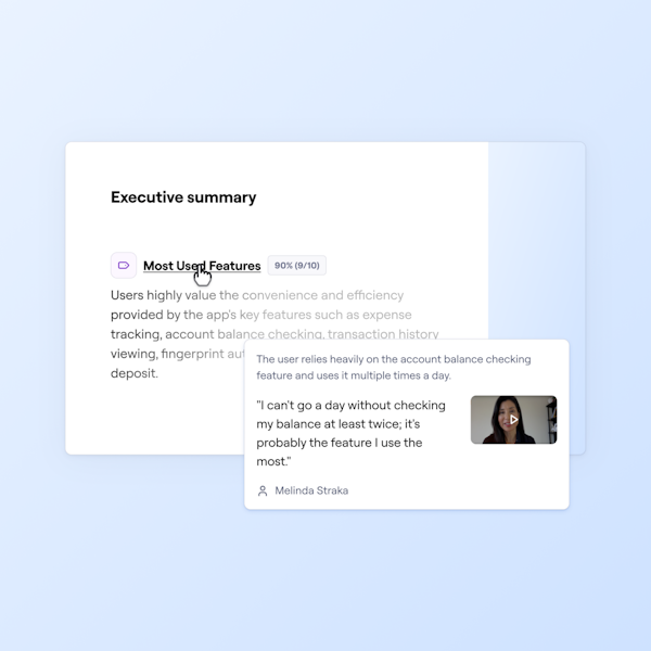 Convert interview data to actionable reports, instantly