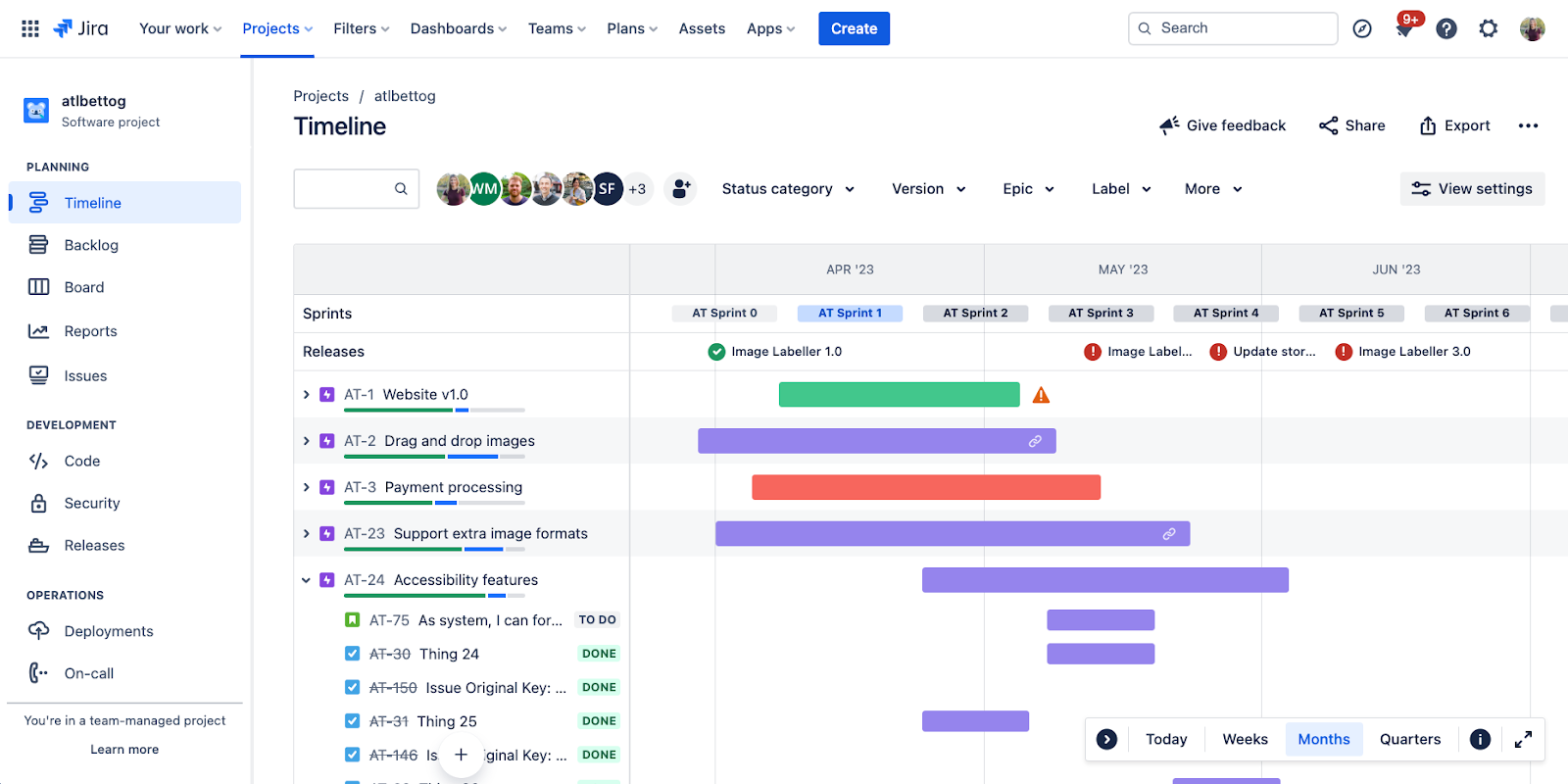 jira agile product development roadmap template