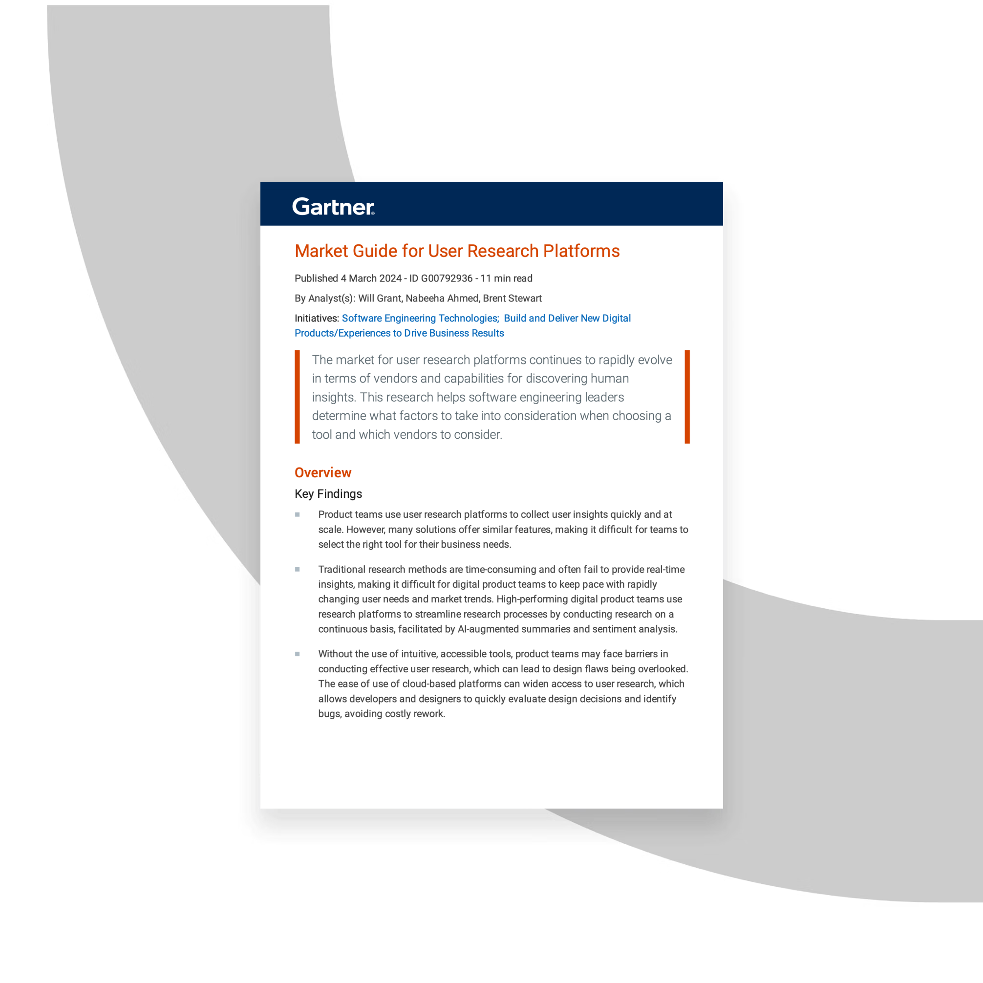 2024 Gartner® Market Guide for User Research Platforms