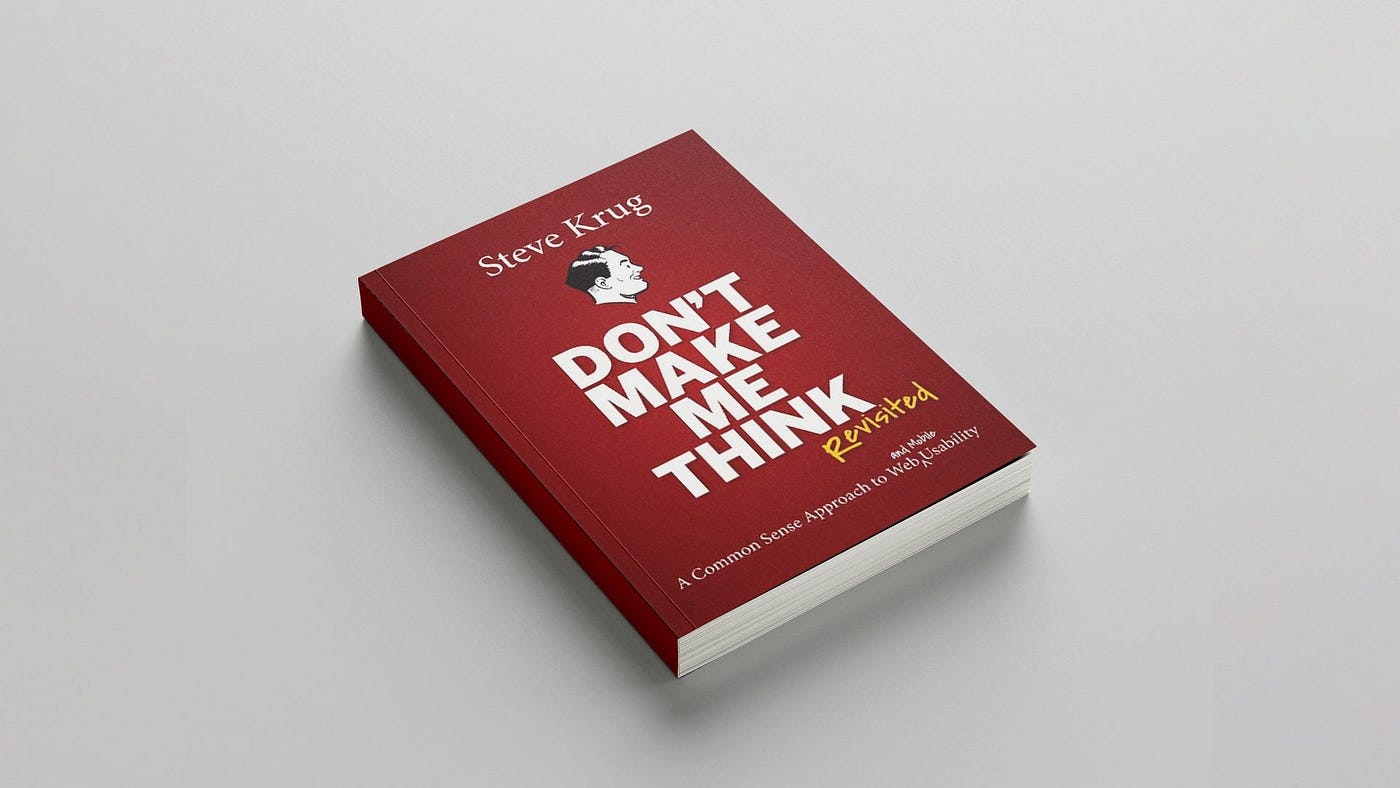 red book cover reading don't make me think revisited by steve krug