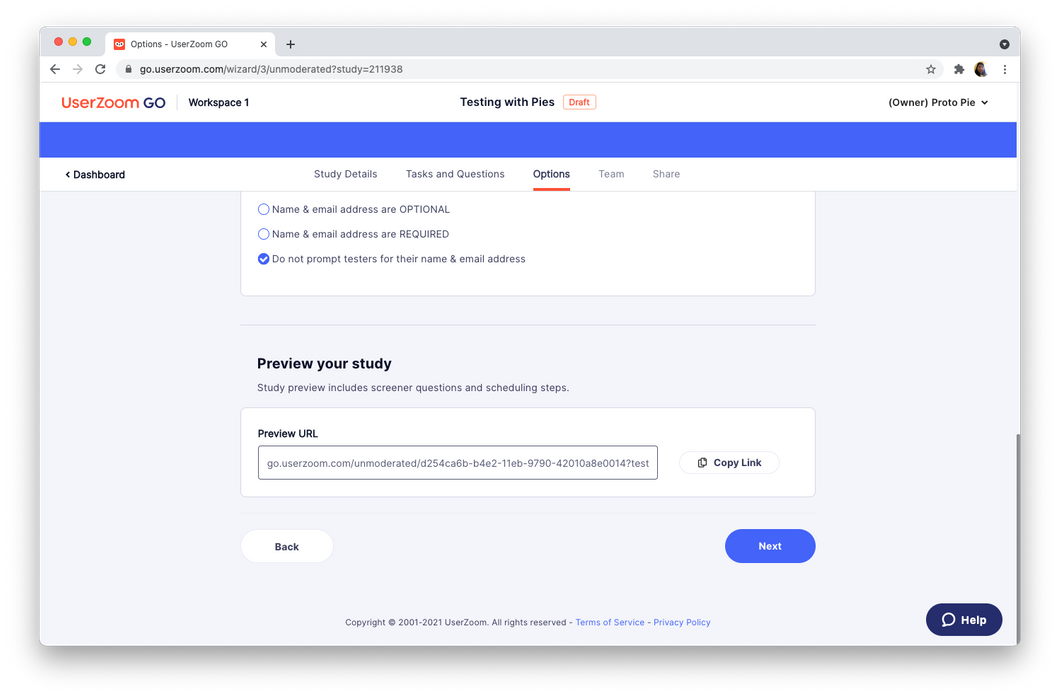userzoom content testing tool