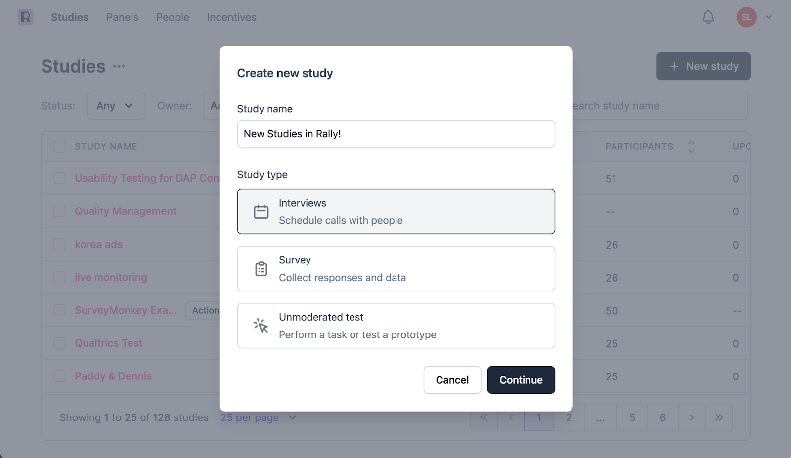 rallyuxr participant recruitment tools