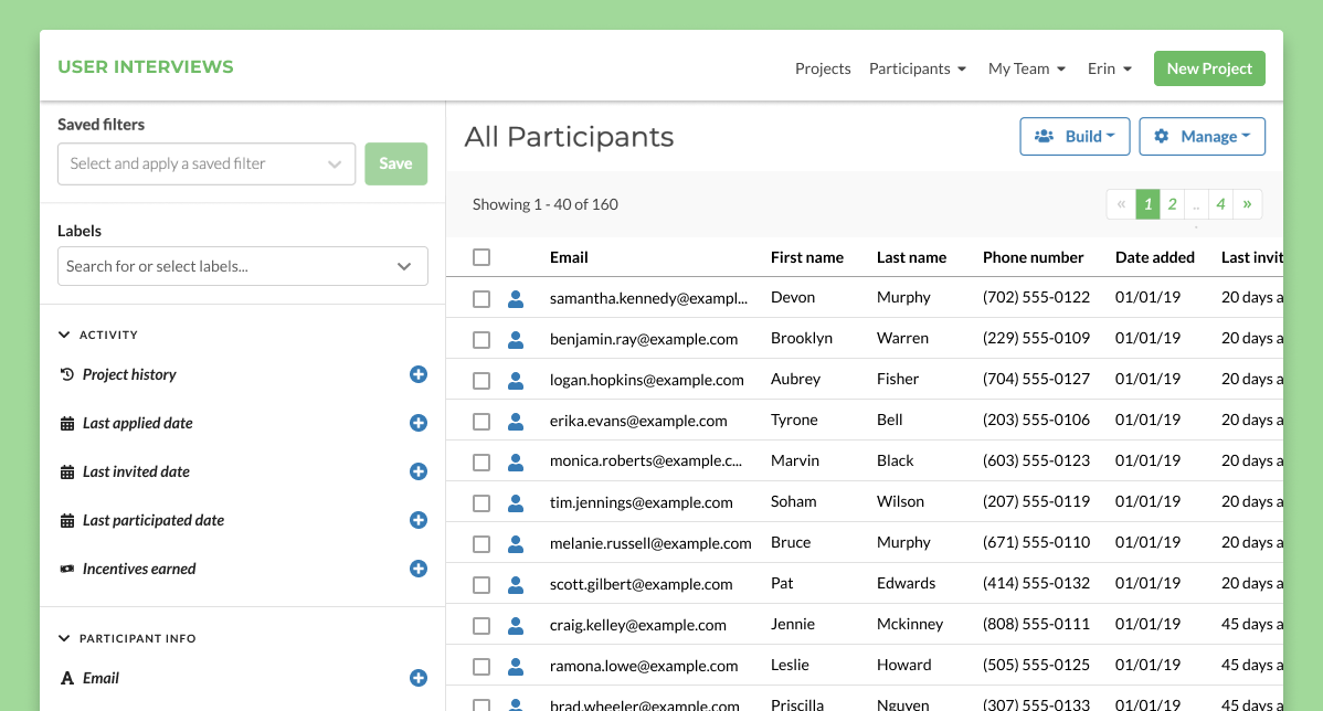 user interviews participant recruitment tools