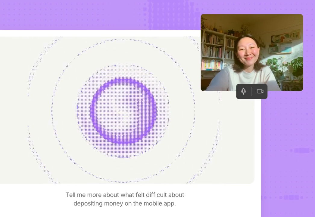 Maze AI moderator can support with interview scripts and run interviews 24/7