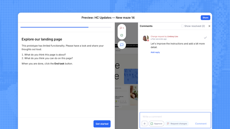Maze let's you invite collaborators to projects