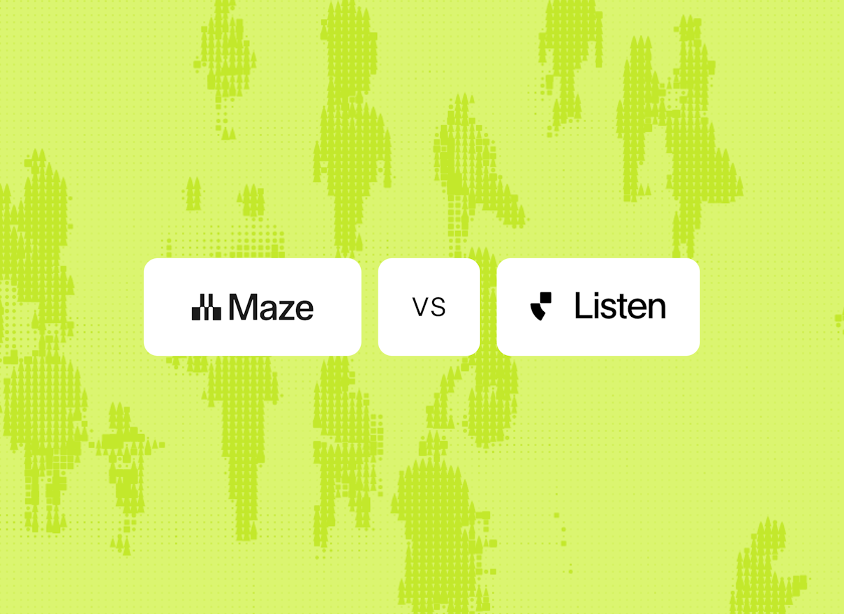 Maze vs. Listen Labs: Which AI research platform is right for your team?