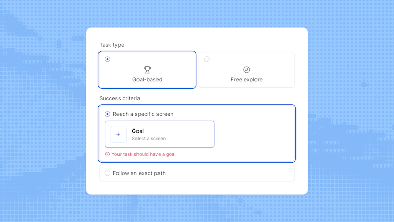 An image depicting prototype test type options