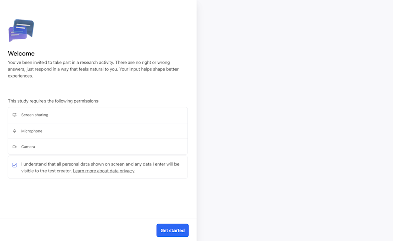 Maze shows a warning that explains any personal data displayed on the site