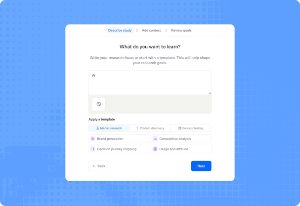 Control over interview design