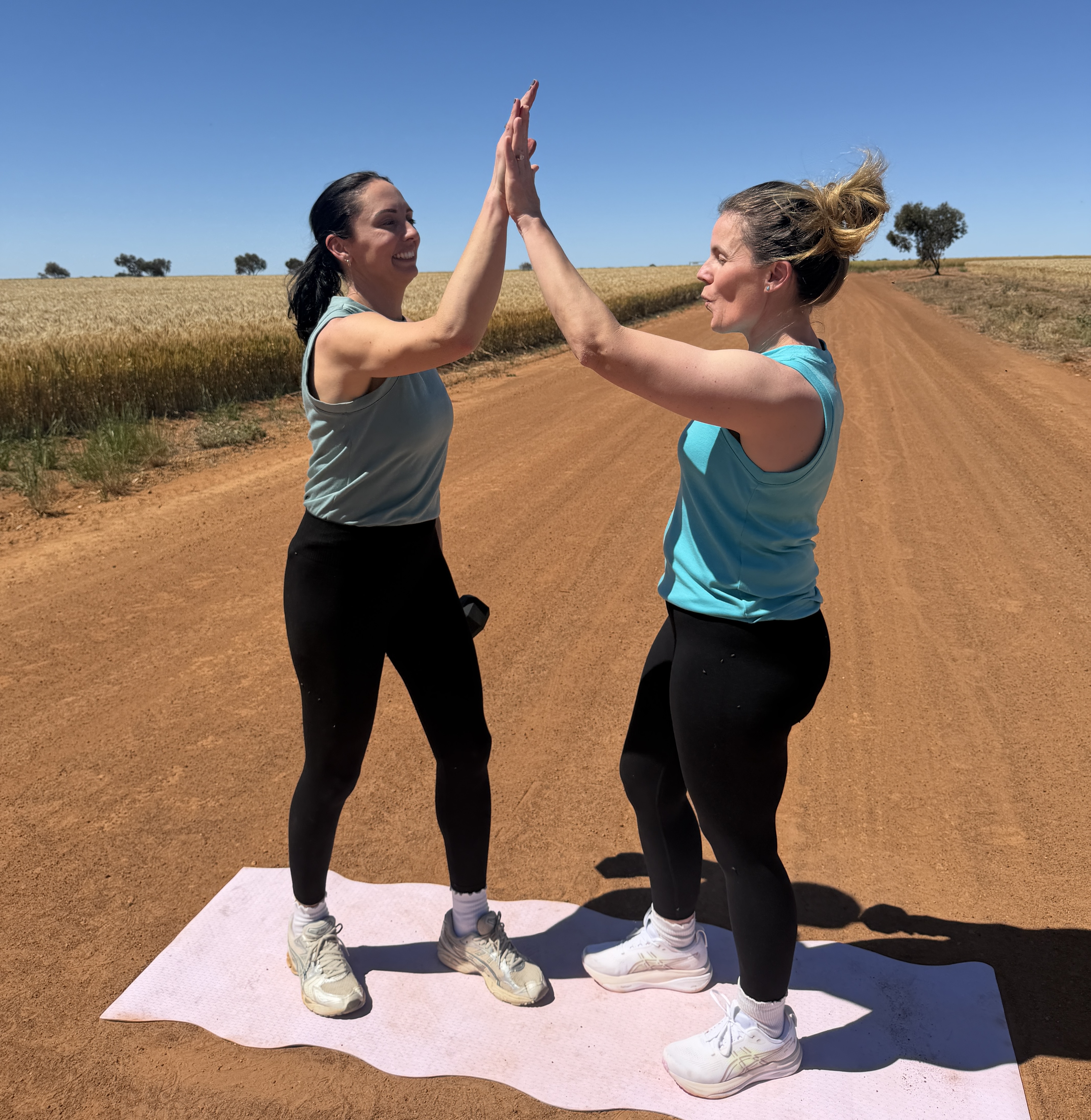 Kate wearing Homestead Road merino activewear