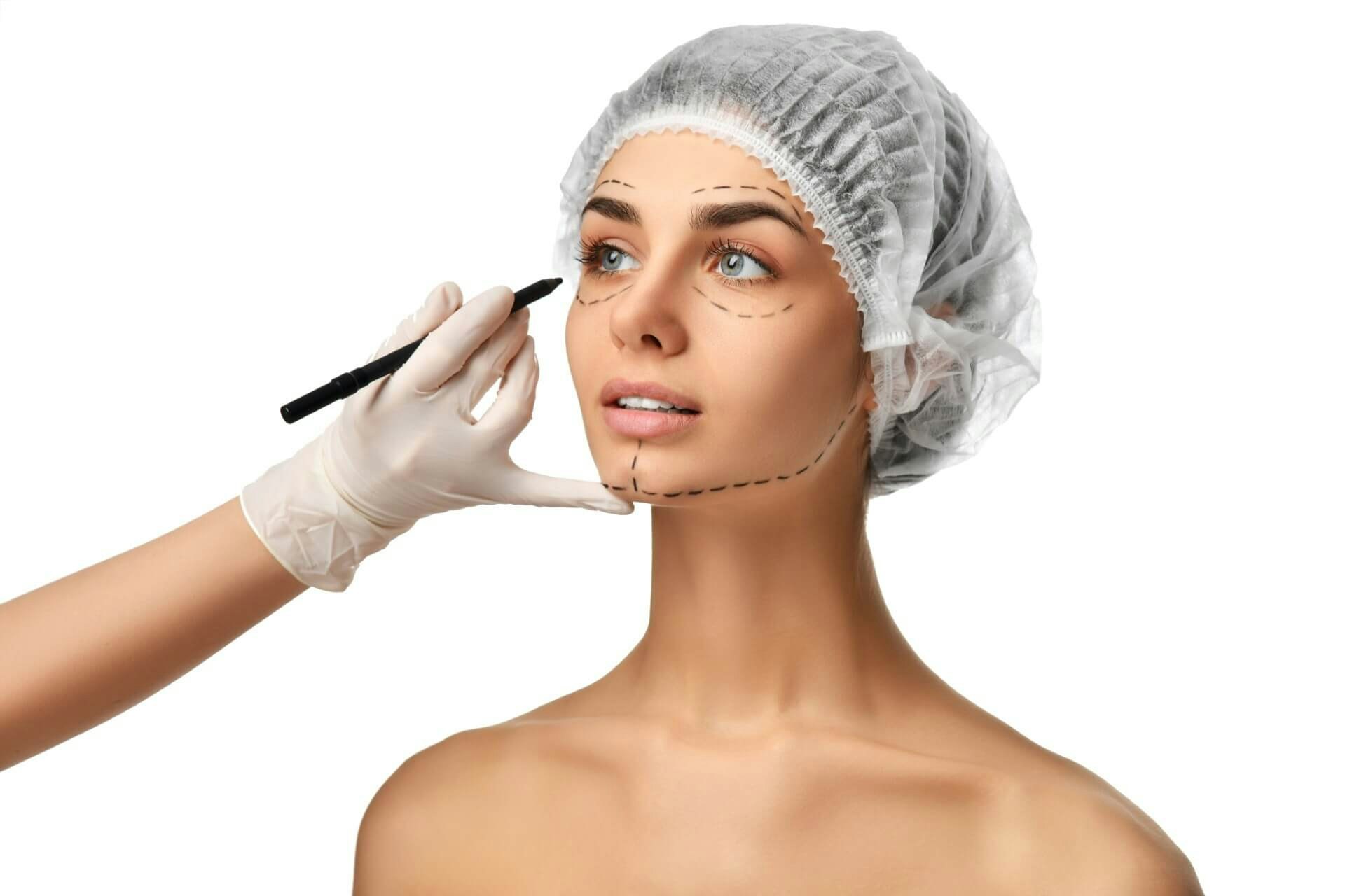Woman holding her head Smiling