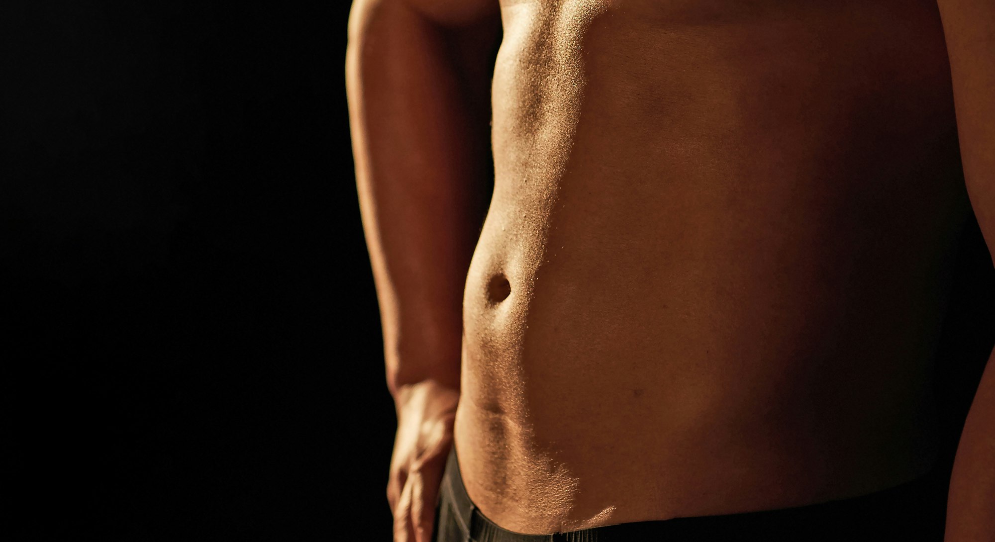 lower male stomach