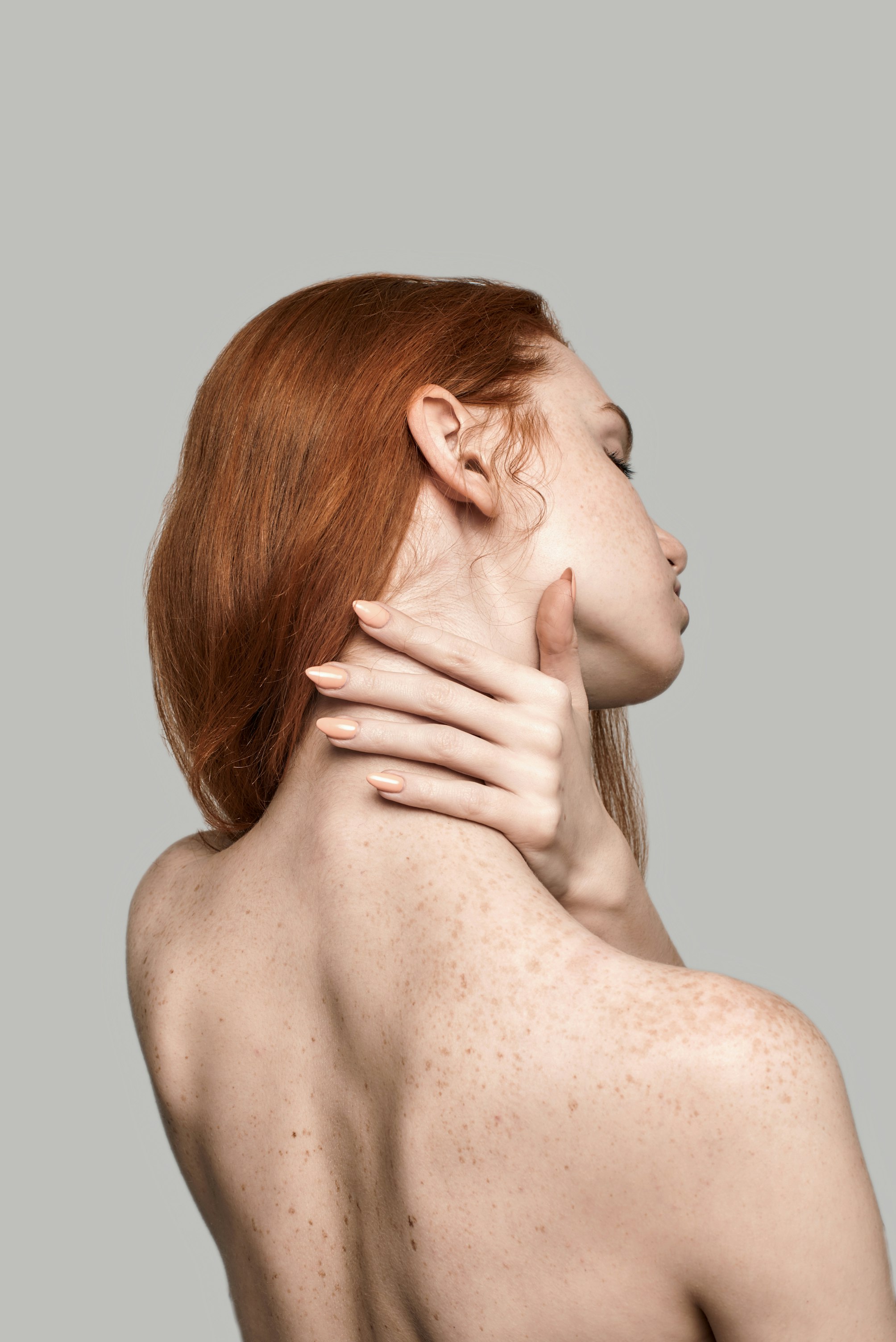 back of woman's neck