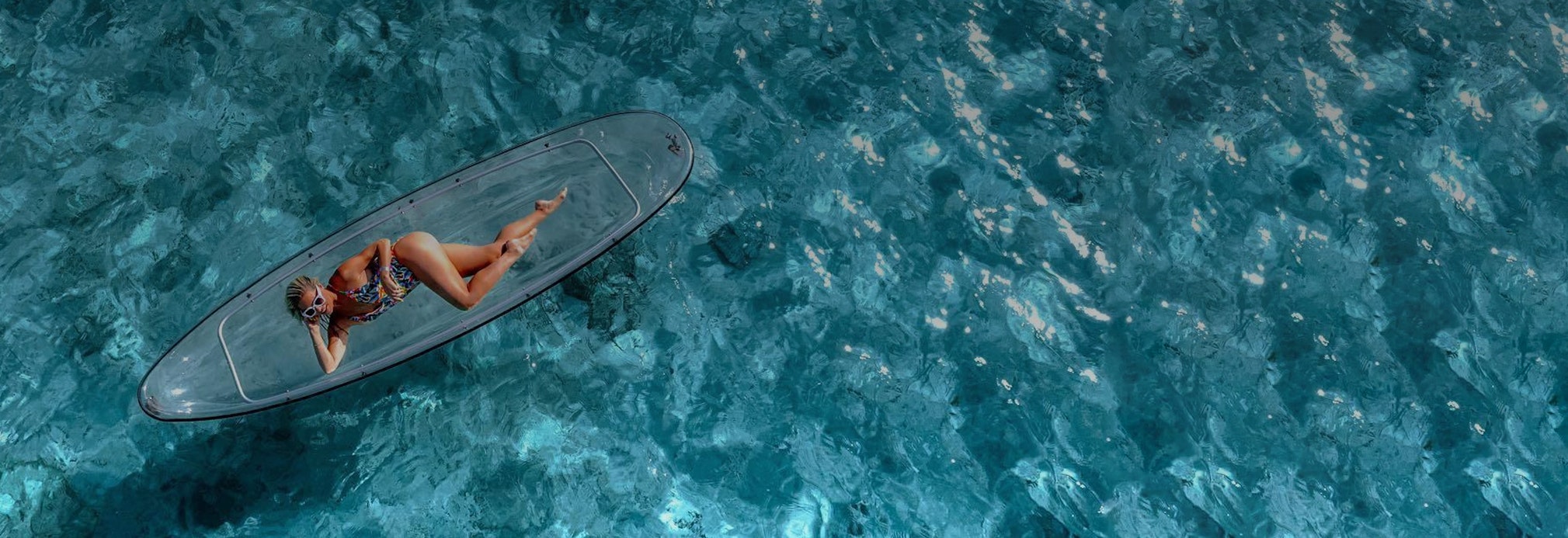 Woman on surfboard