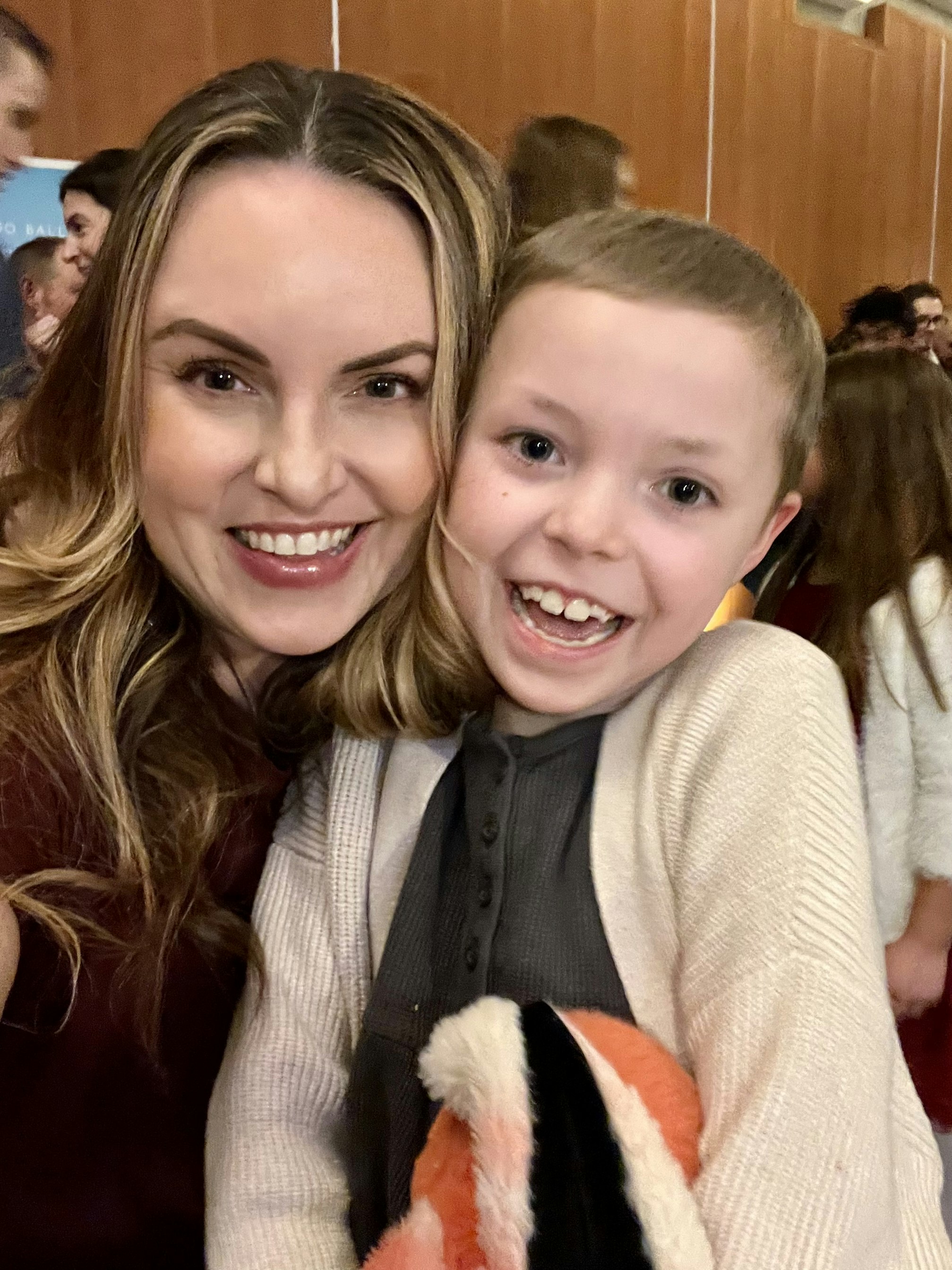 Elle Leary and son