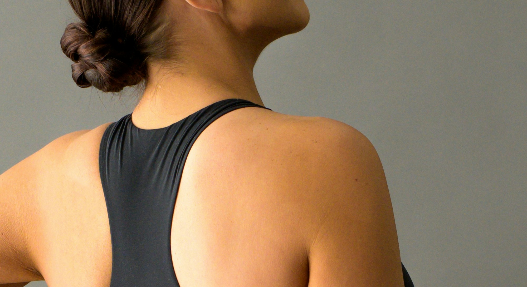 Womans neck and upper back