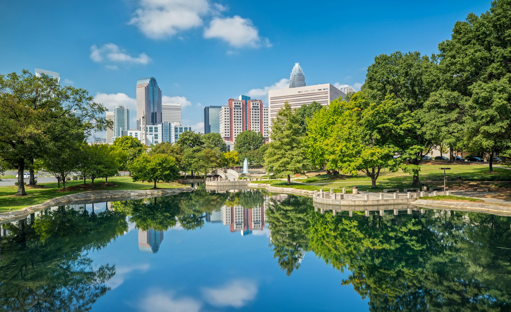Charlotte, NC Skyline from Marshall Park