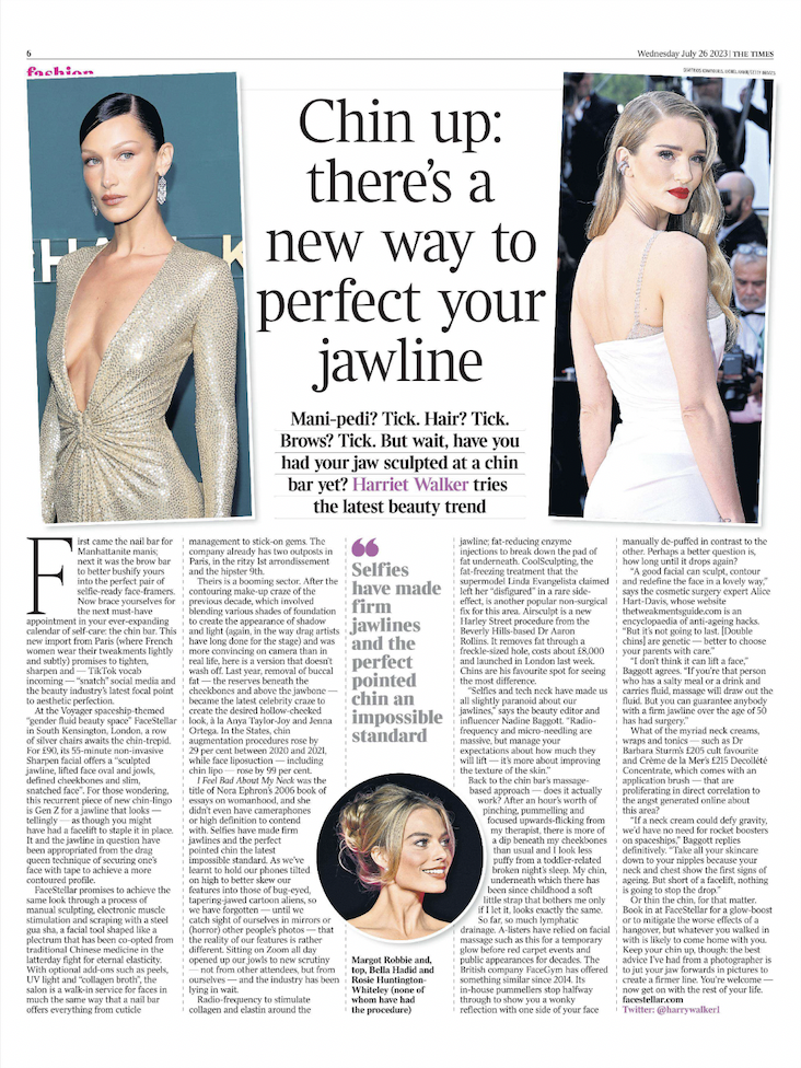 Image of The Times' full article about AirSculpt