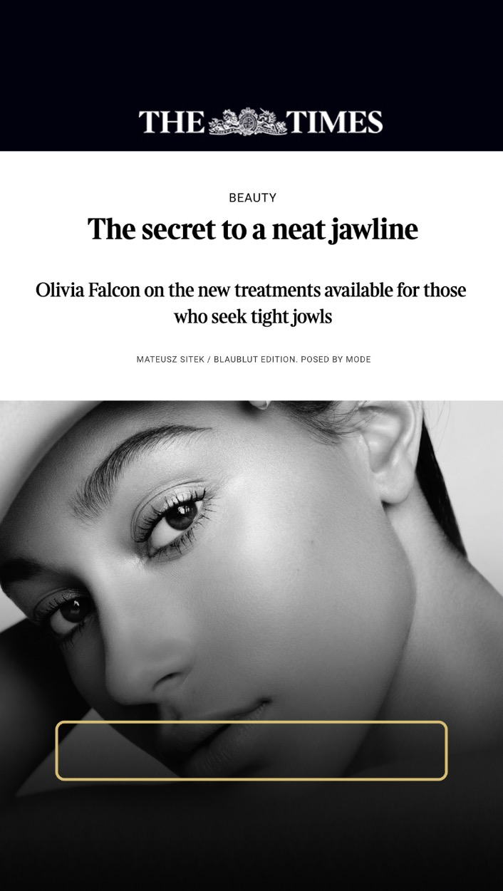 cover photo for the times article titled The secret to a neat jawline