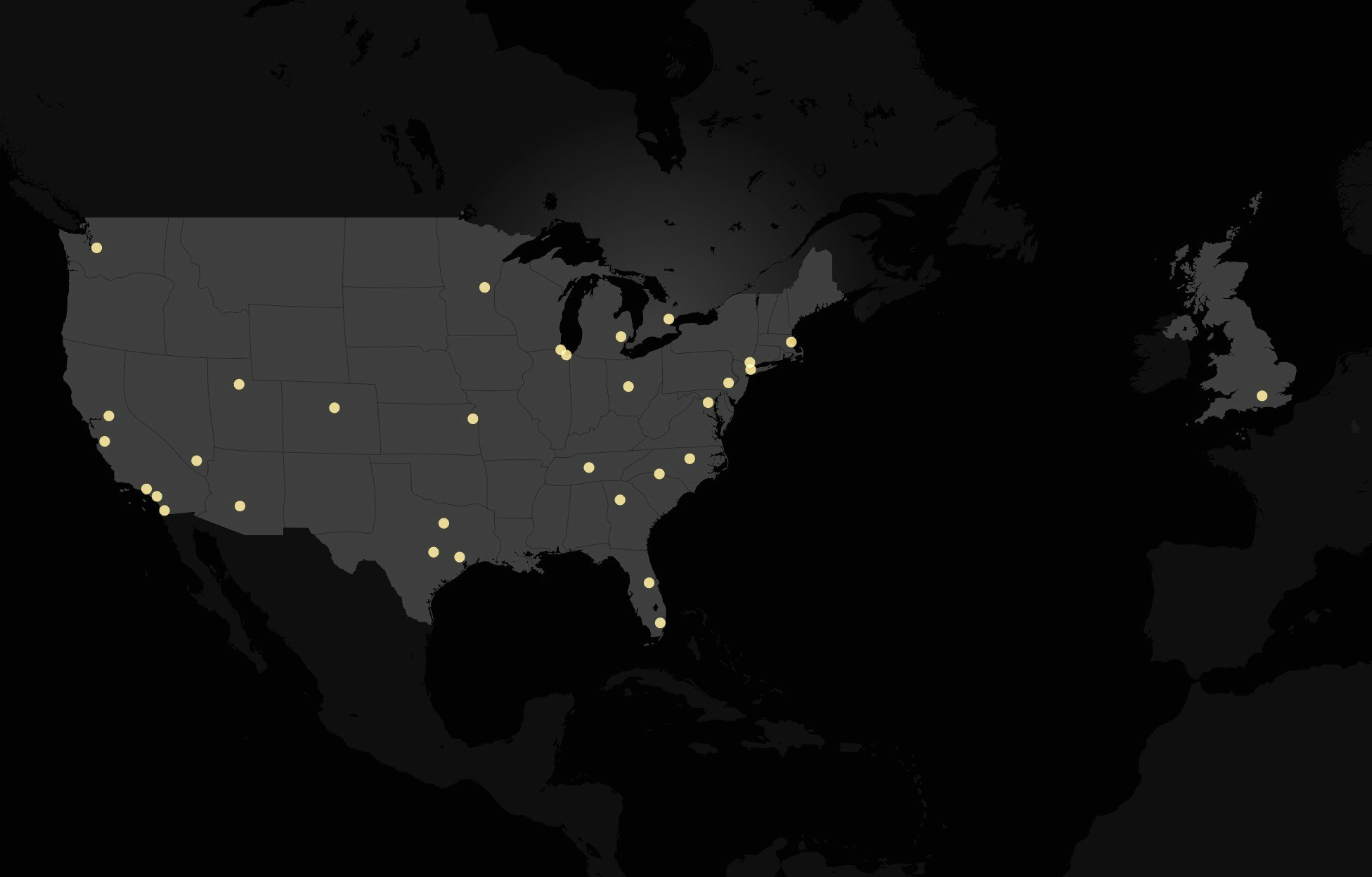 map of 32 AirSculpt locations - website