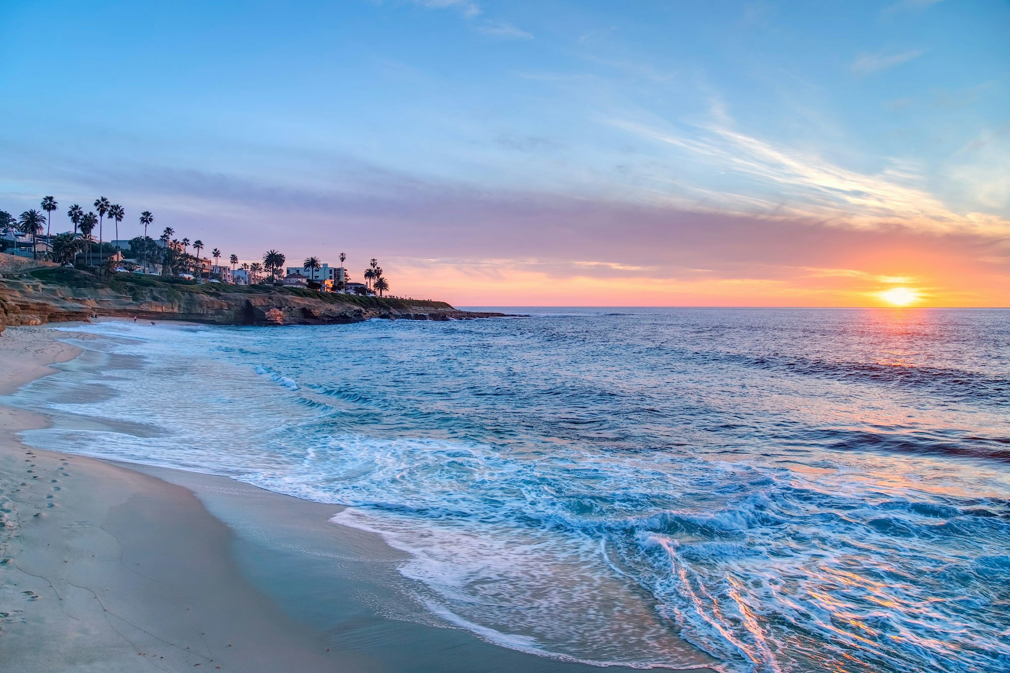 beach at sunset