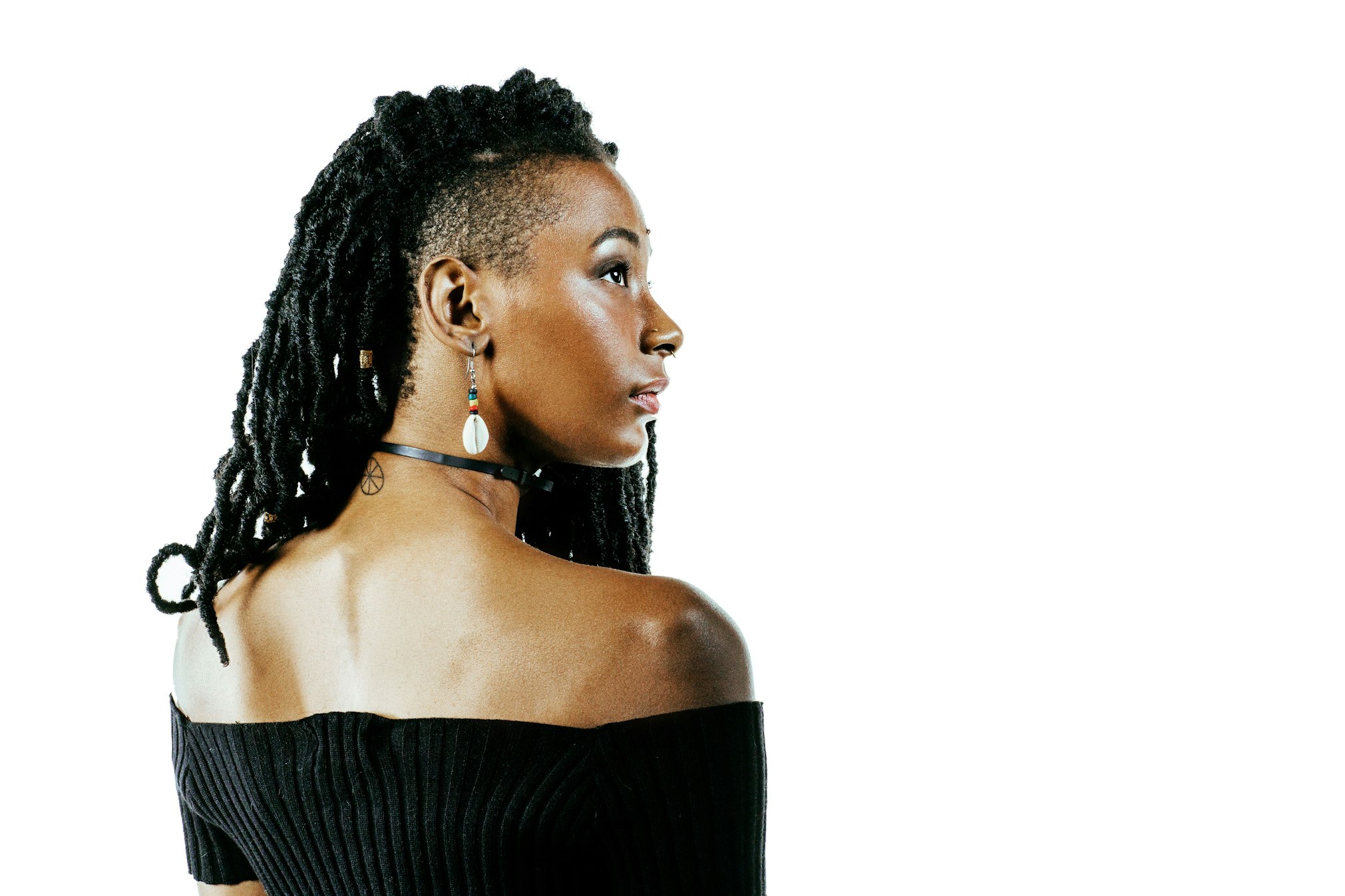 side profile of woman