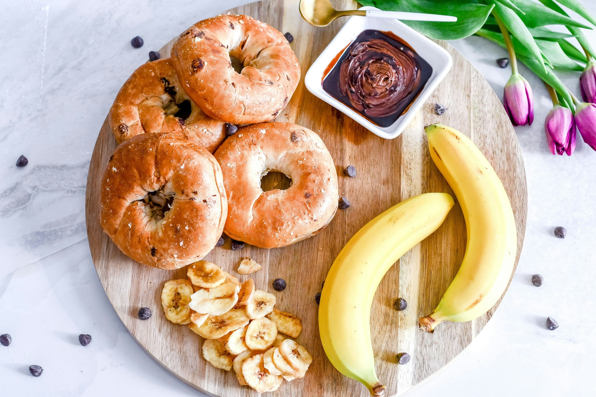 bagels and bananas