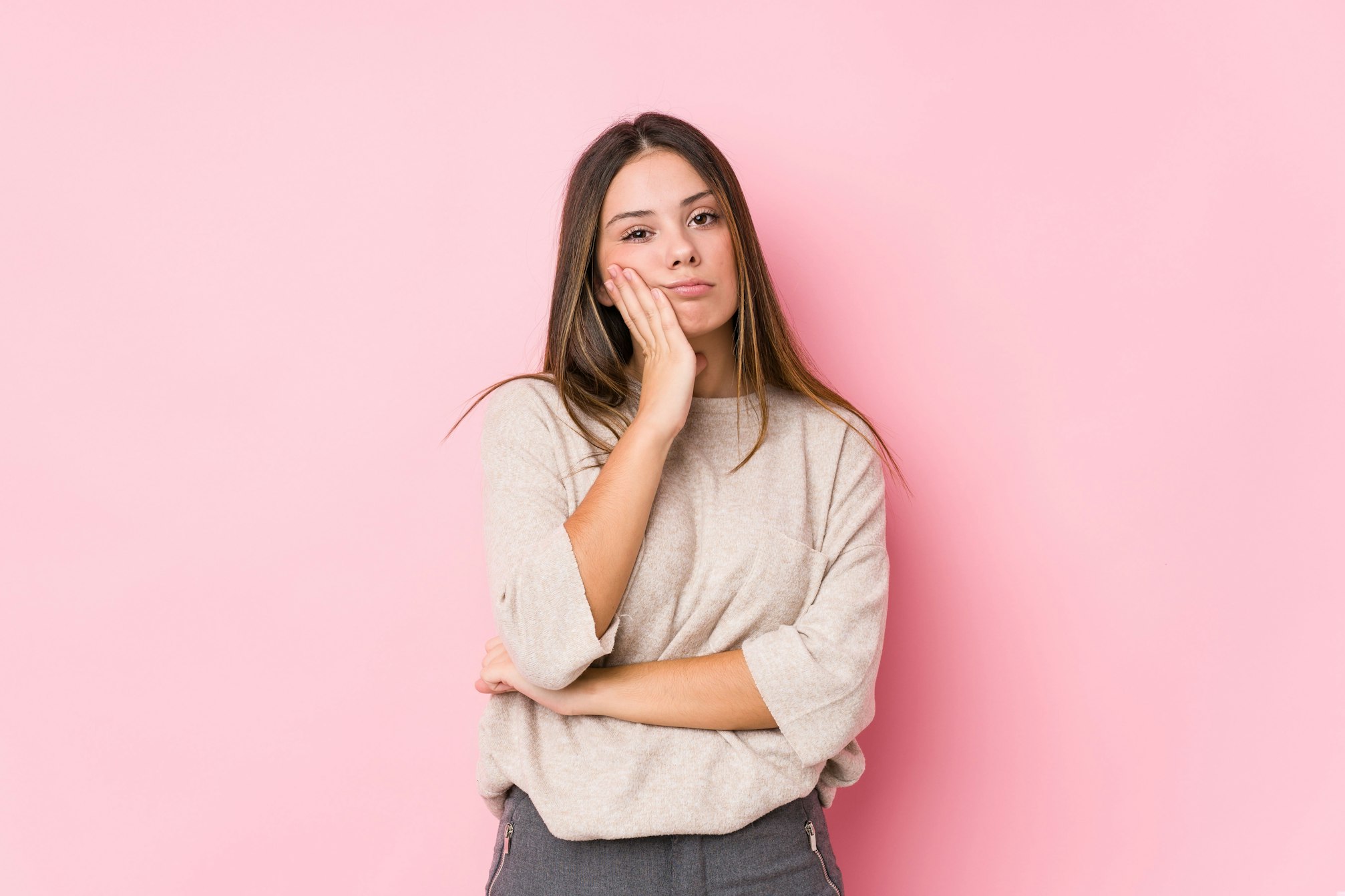 woman showing concern