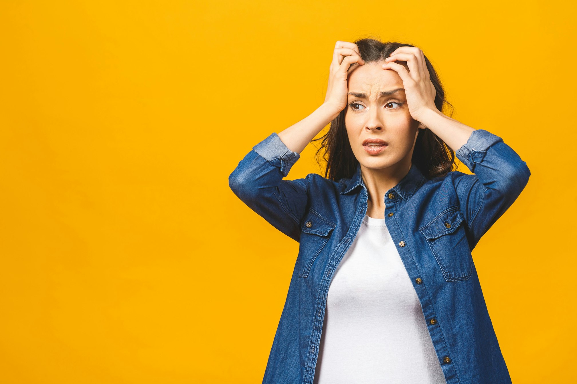 woman showcasing stress