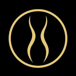 AirSculpt logo  - golden silhoutette shaped like a body against a black background