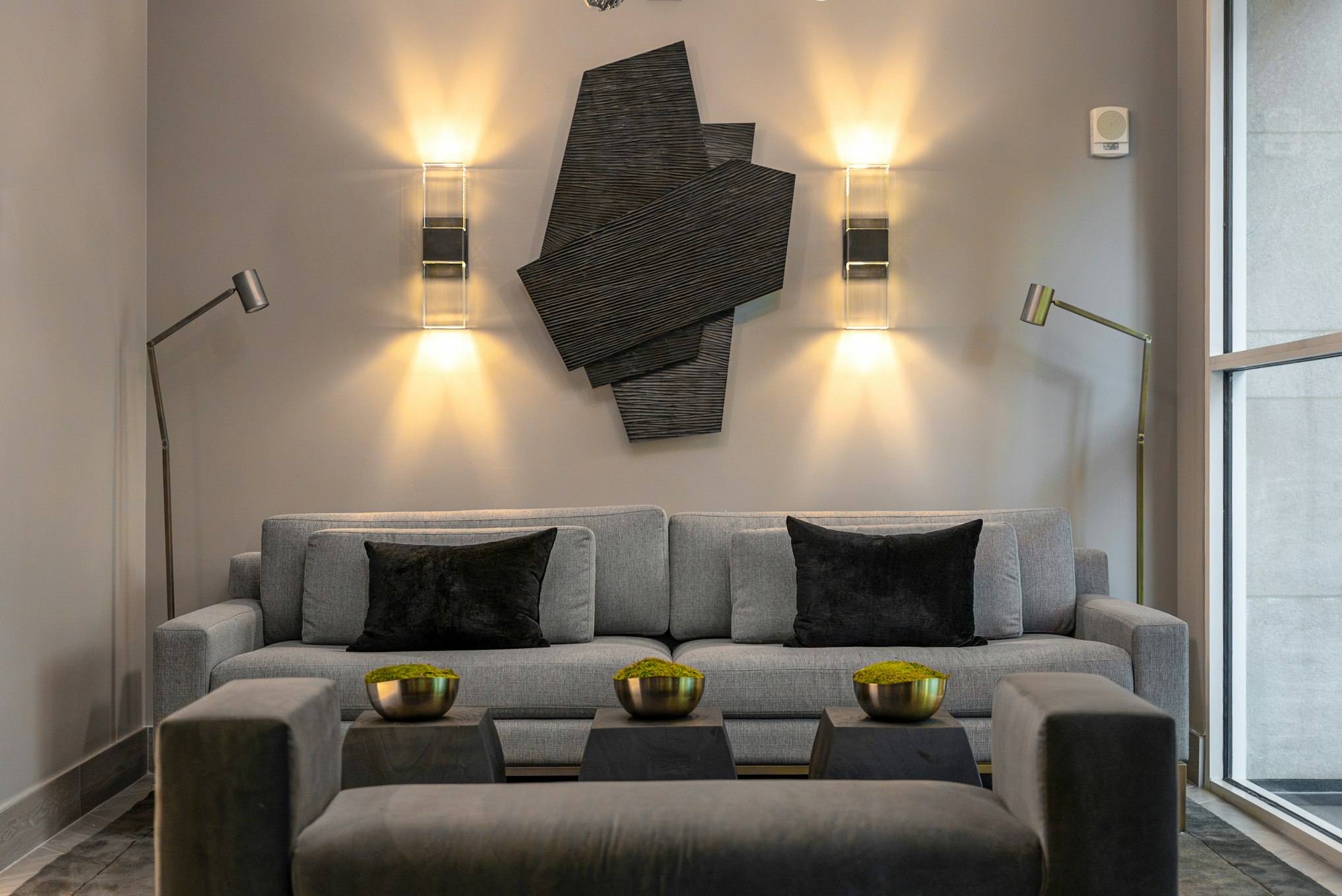 Couch in AirSculpt Body Contouring Atlanta clinic lobby