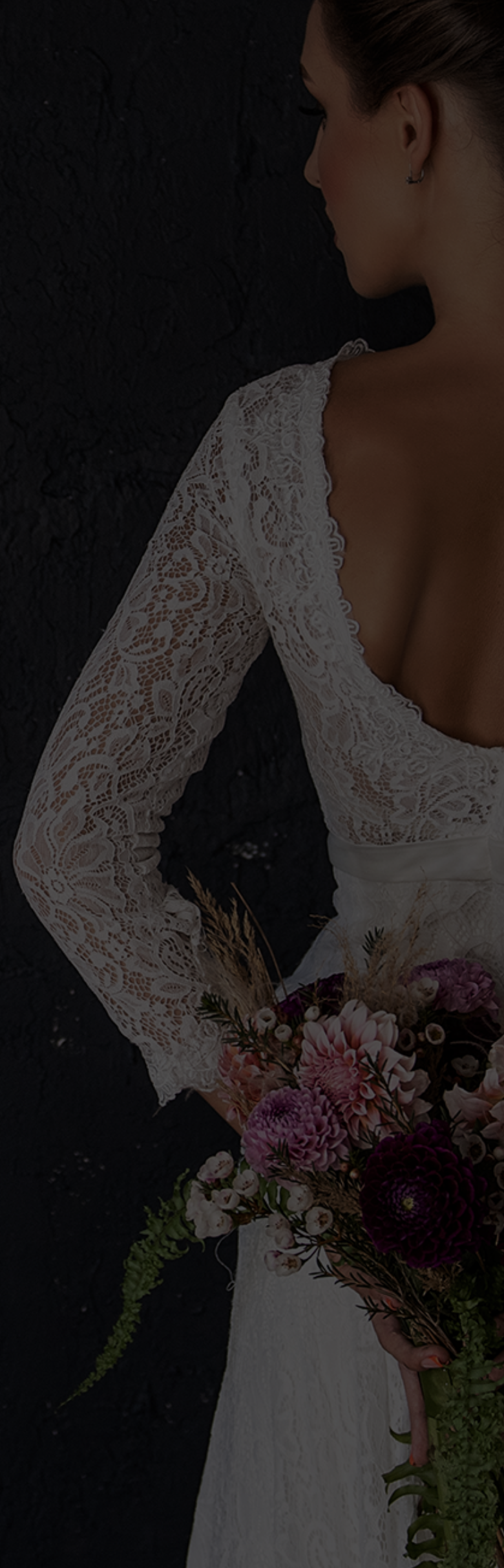 bride with flowers