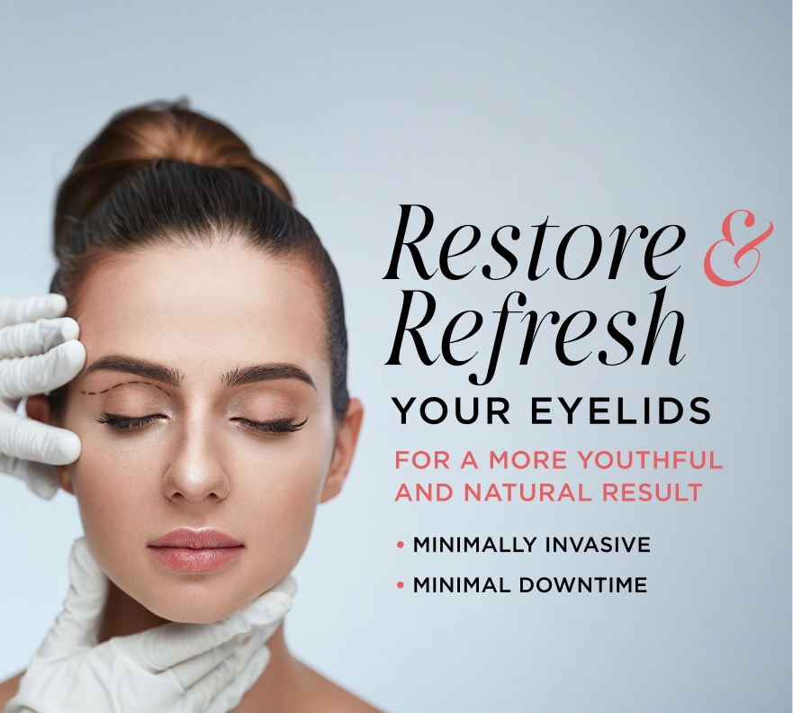Eyelid lift women hero mobile