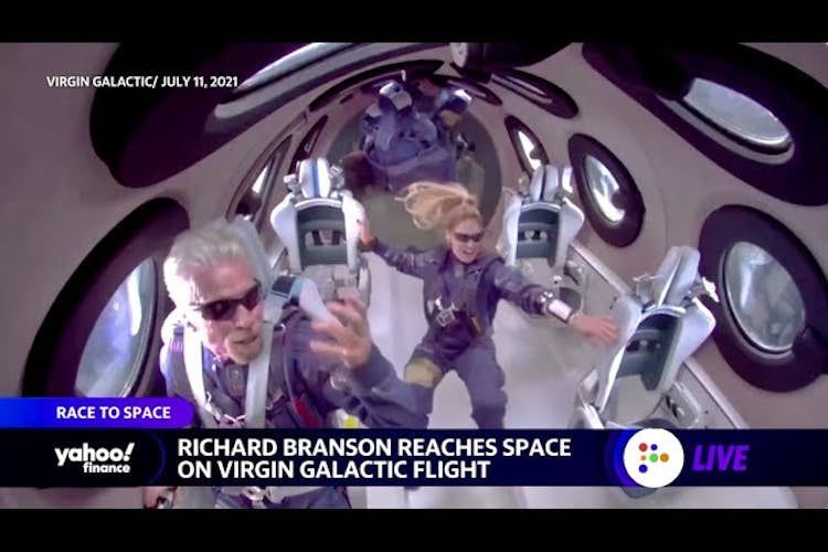 Richard Branson launches into space, Jeff Bezos's Blue Origin tweet critical of space flight