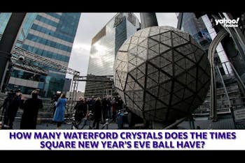How many crystals does the Times Square Waterford Crystal New Year’s Eve ball have?