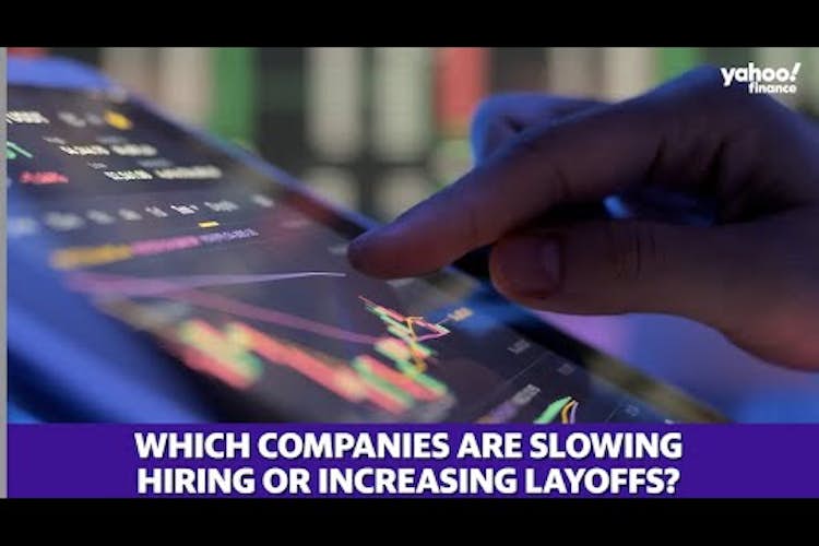 Which companies are slowing hiring or increasing layoffs?