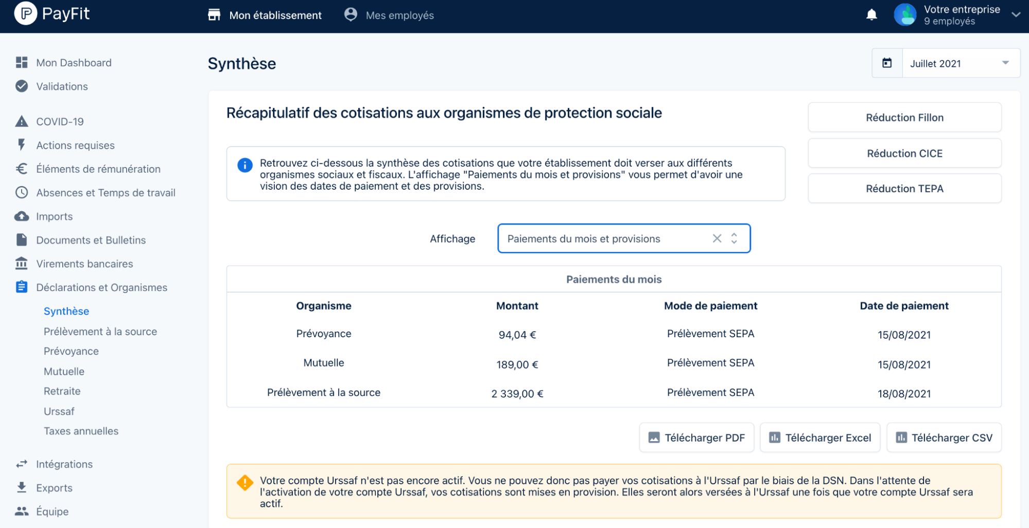Comment lire ce récapitulatif des cotisations