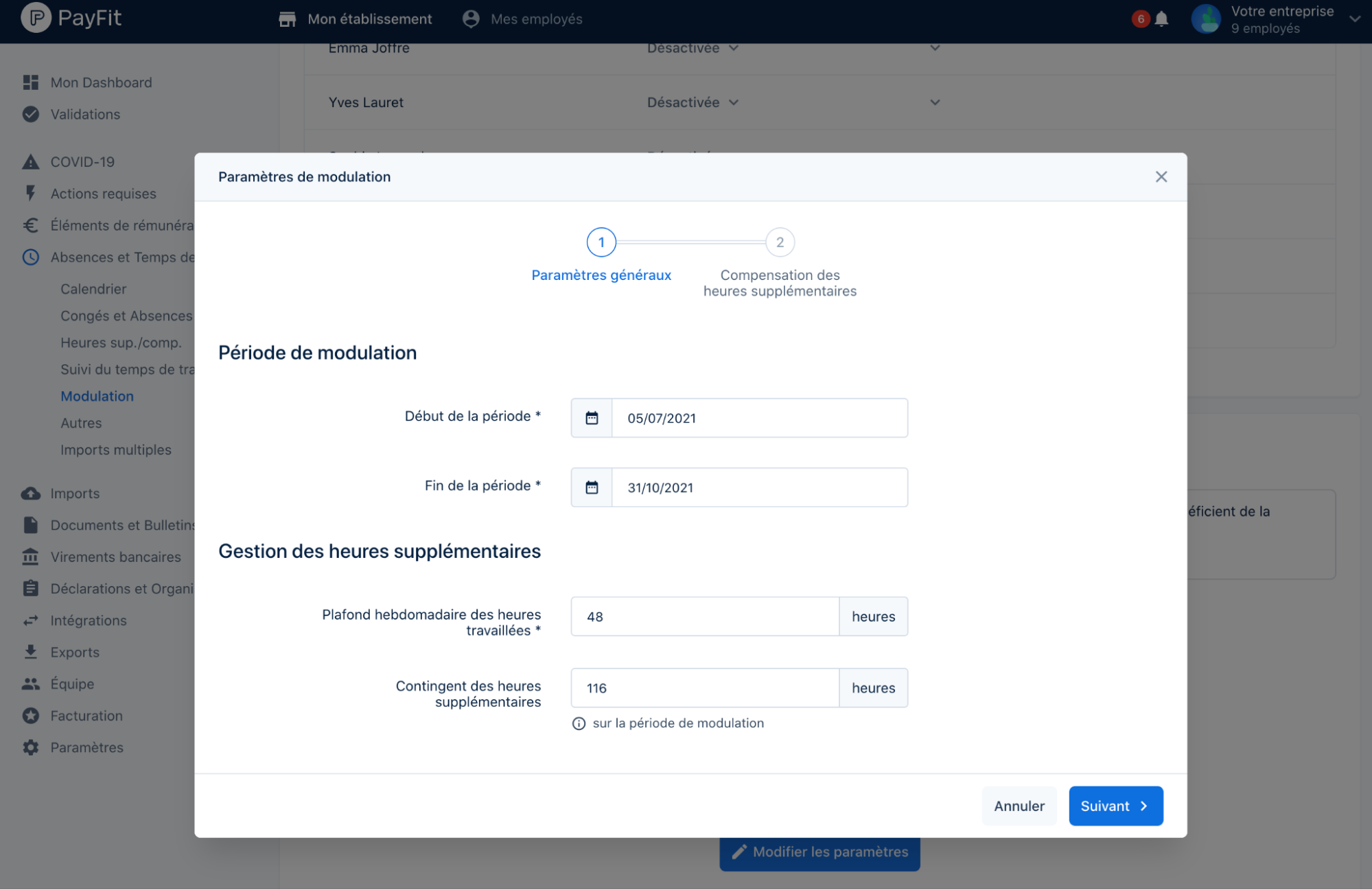 Modulation Du Temps De Travail Compteur Négatif
