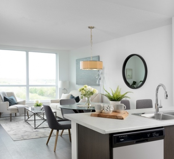 Kitchen and Living Room view