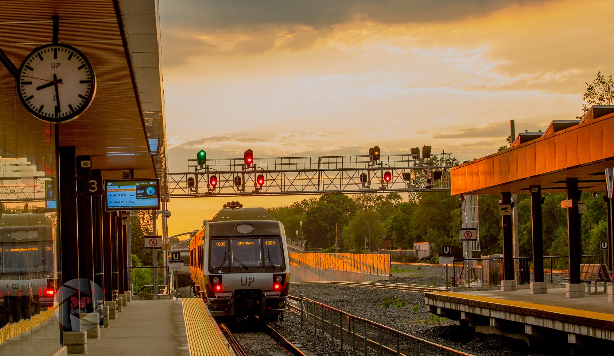 UP Express Train arriving at the station