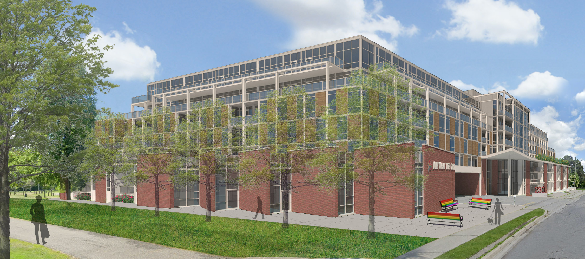 Streetview rendering of 230 The Donway West, cropped