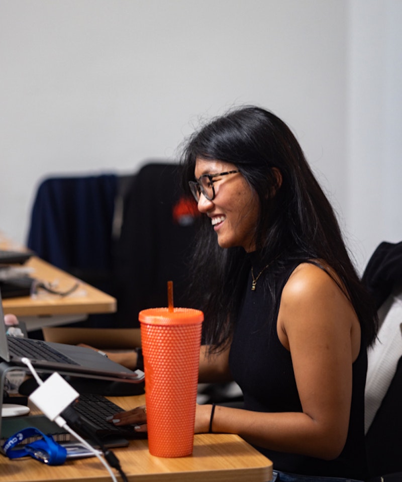 Cuberg team member working at a computer