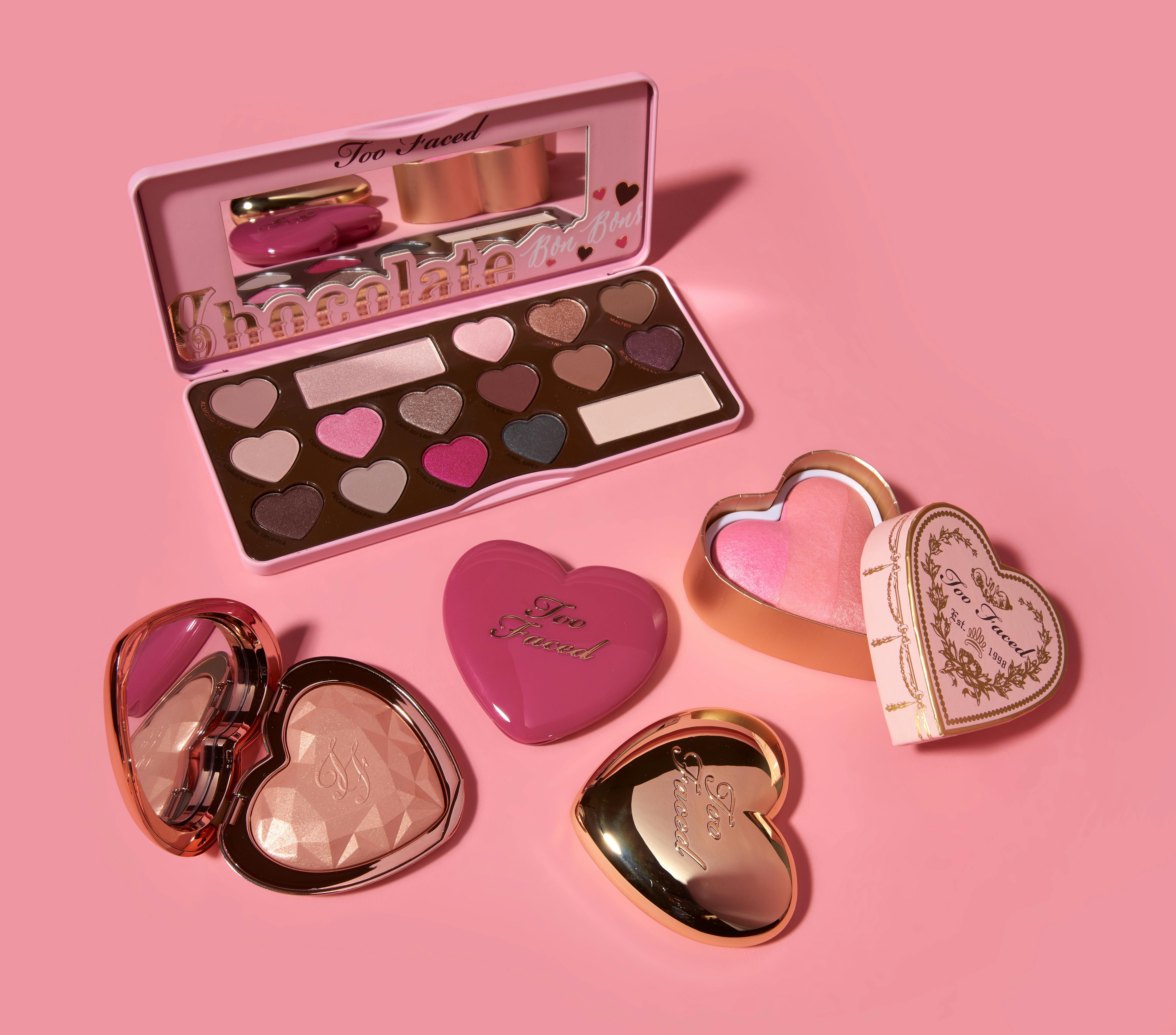 Heart Shape Empty Makeup Palette Case?Valentine Colorful Palette
