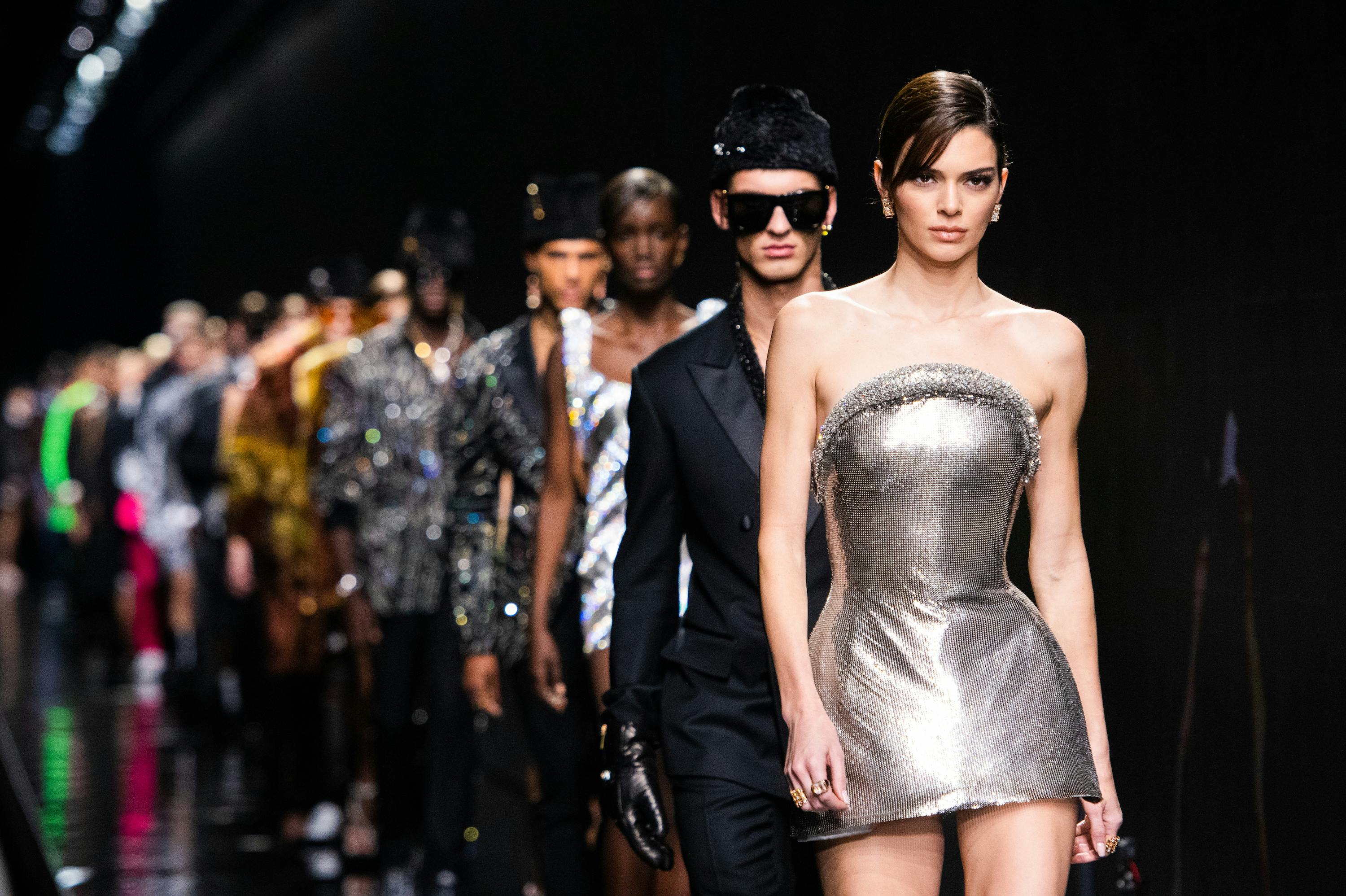 Stunning Versace Fall 2020 Look with Kendall Jenner
