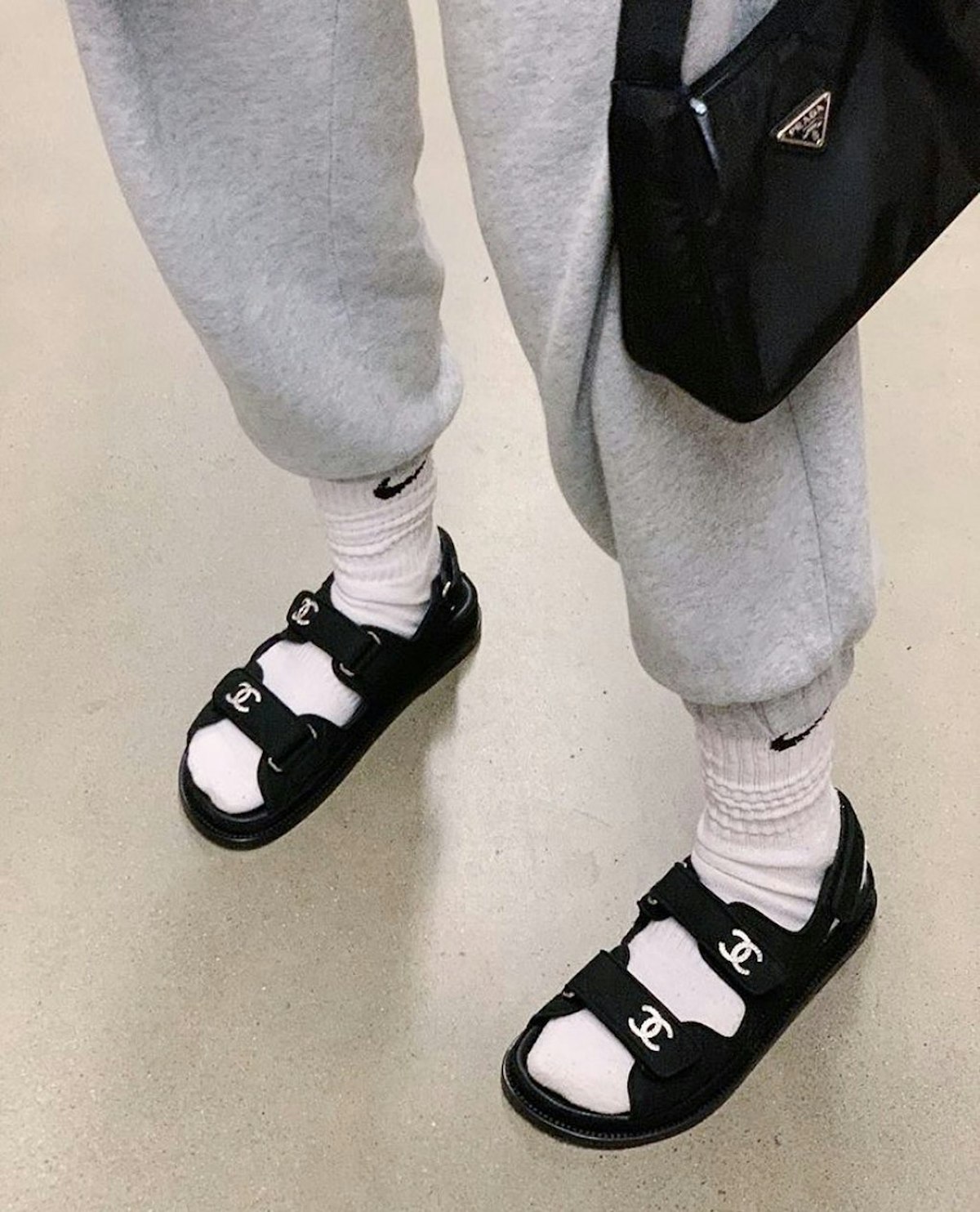 chanel dad sandals